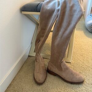 Steve Madden Beige Over the Knee Boots